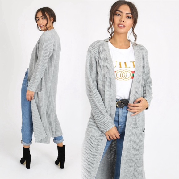 Sweaters - Cable knit longline cardigan